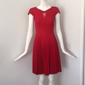 Karen Millen red pleated dress